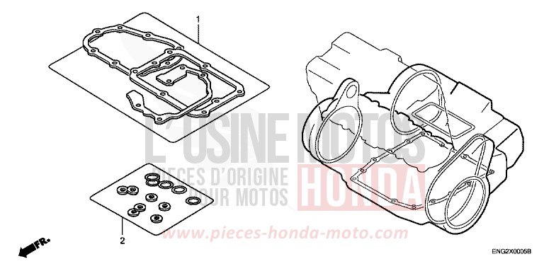 GASKET KIT B for Hornet 900 CANDY BLAZE ORANGE (YR196) from 2007